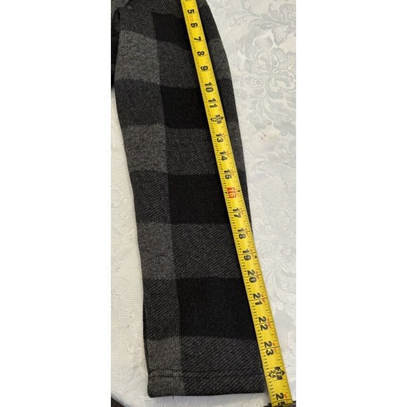 Steve Madden Size Med Lake Ode‎ Faux Fur Buffalo Plaid Check Gray Black Coat - Picture 11 of 14